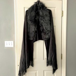 Faux fur Pashmina - Slate Grey - BRAND NEW